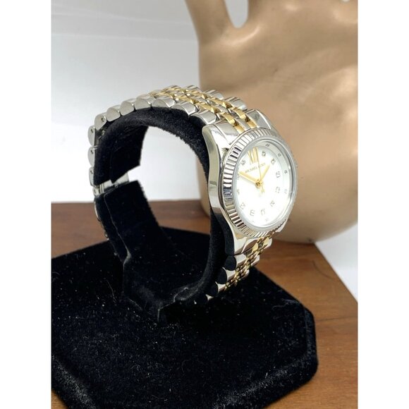 Michael Kors Women's Watch MK4740 Lexington Quartz White Dial 2-Tone Gemmed 26mm - Picture 14 of 14